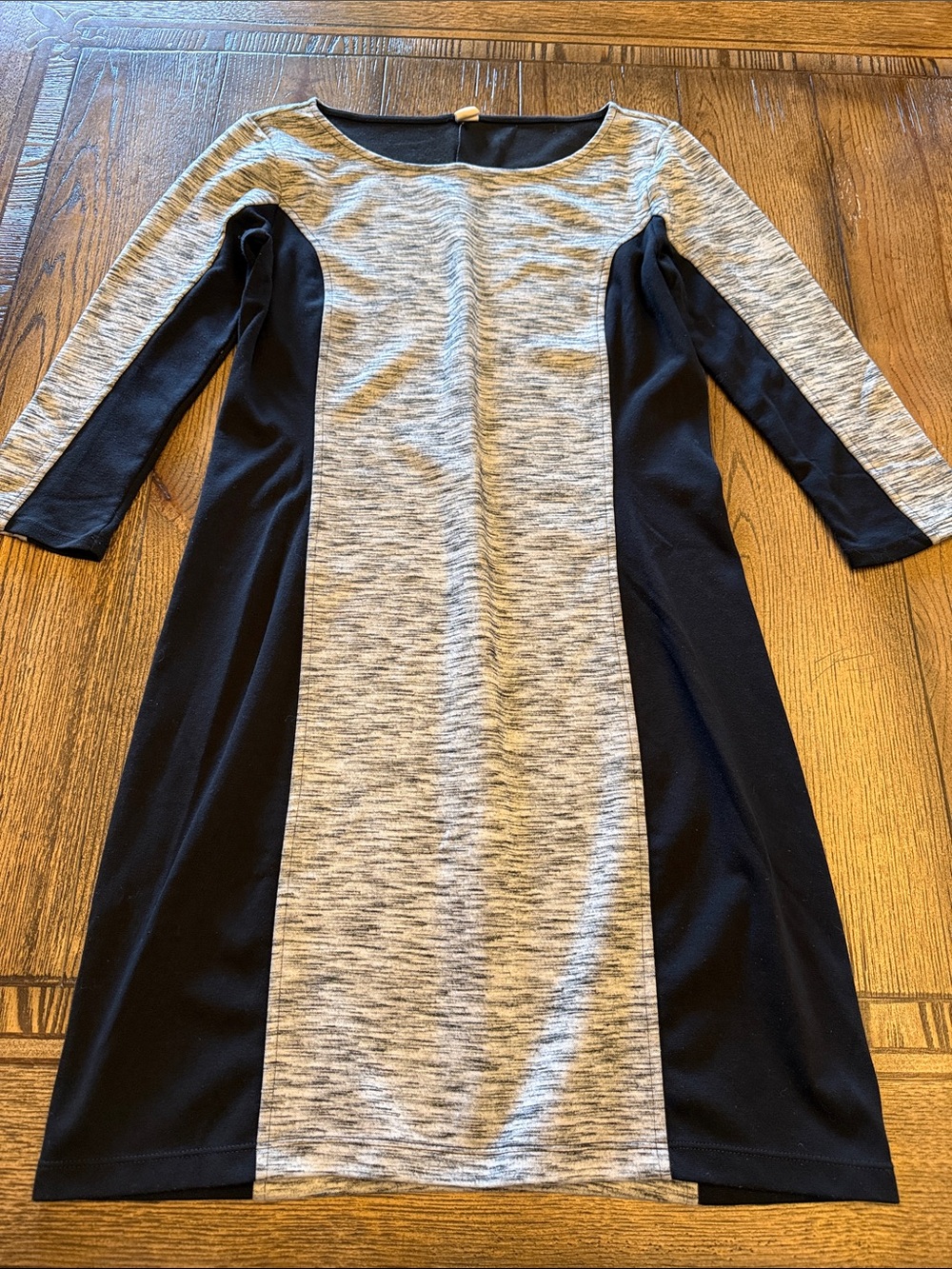 Old Navy Grey and Black Ponte Panel Mini Dress